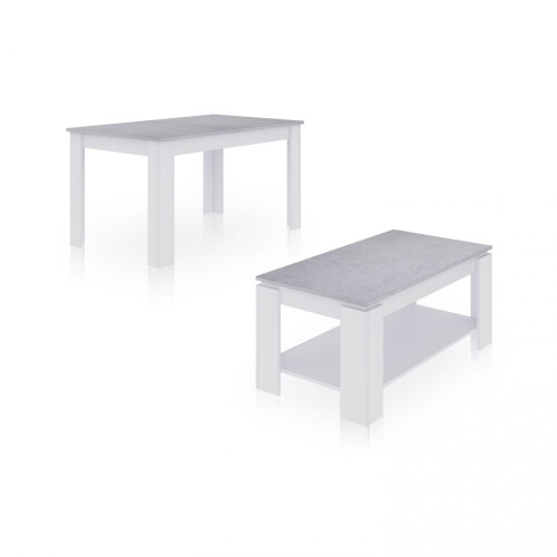 Pack mesa de comedor 140 y mesa de centro Lya 2