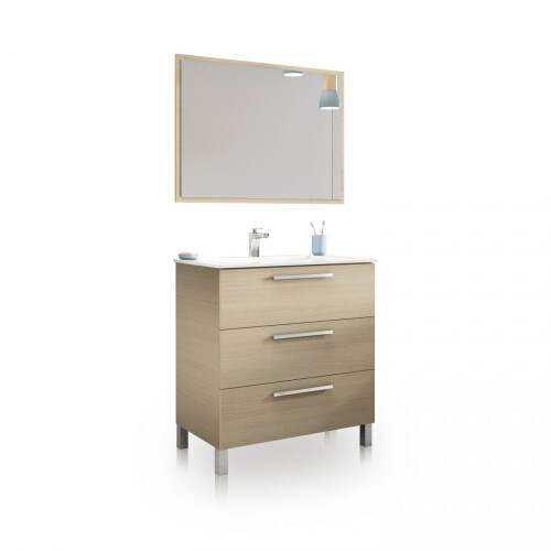 Pack de baño con lavabo cerámico Feel 2