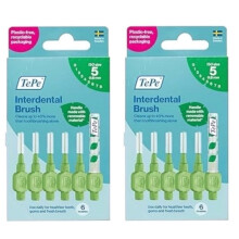2x TePe Interdental Brushes Original Pack (6 Brushes) Dental Cleaning Green