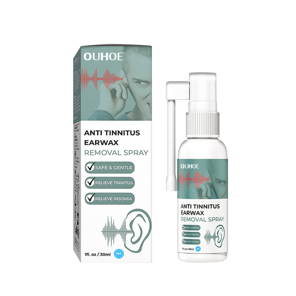 OUHOE Tinnitus Spray Relieves Tinnitus, Earplugs, Ear Discomfort, Cleans Ear Wax, Ear Health Care Spray