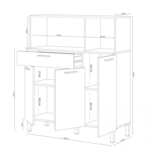 Alacena cocina Colin 3 Puertas 1