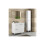 Columna de baño de 2 puertas con almacenaje vertical en blanco brillo 182x30 cm Koncept 6