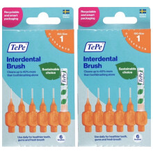 2x TePe Interdental Brushes Original Pack (6 Brushes) Dental Cleaning Orange