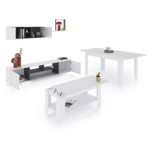 Pack salón con mesa de centro y mesa de comedor Kenzo Max V1A 2