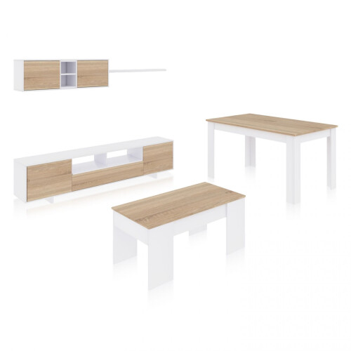 Pack salón con mesa de centro y mesa de comedor Kenzo Max V2B 2