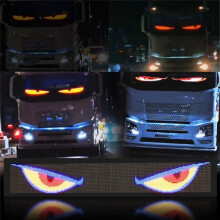 2PCS LED Eyes Windshield Truck Car Display Screen Panel LED Luminous Sign LED Glowing Eyes for Windshield Glass