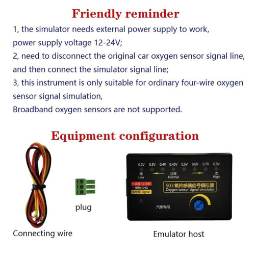 S03 Type Auto Oxygen Testing Sensor Signal Simulator Four-Wire 0.2V - 0.8V Signal Adjustable Special Instrument 2