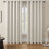 Living And Home Solid Colour Grommet Top Polyester 100% Blackout Curtains Pair 1