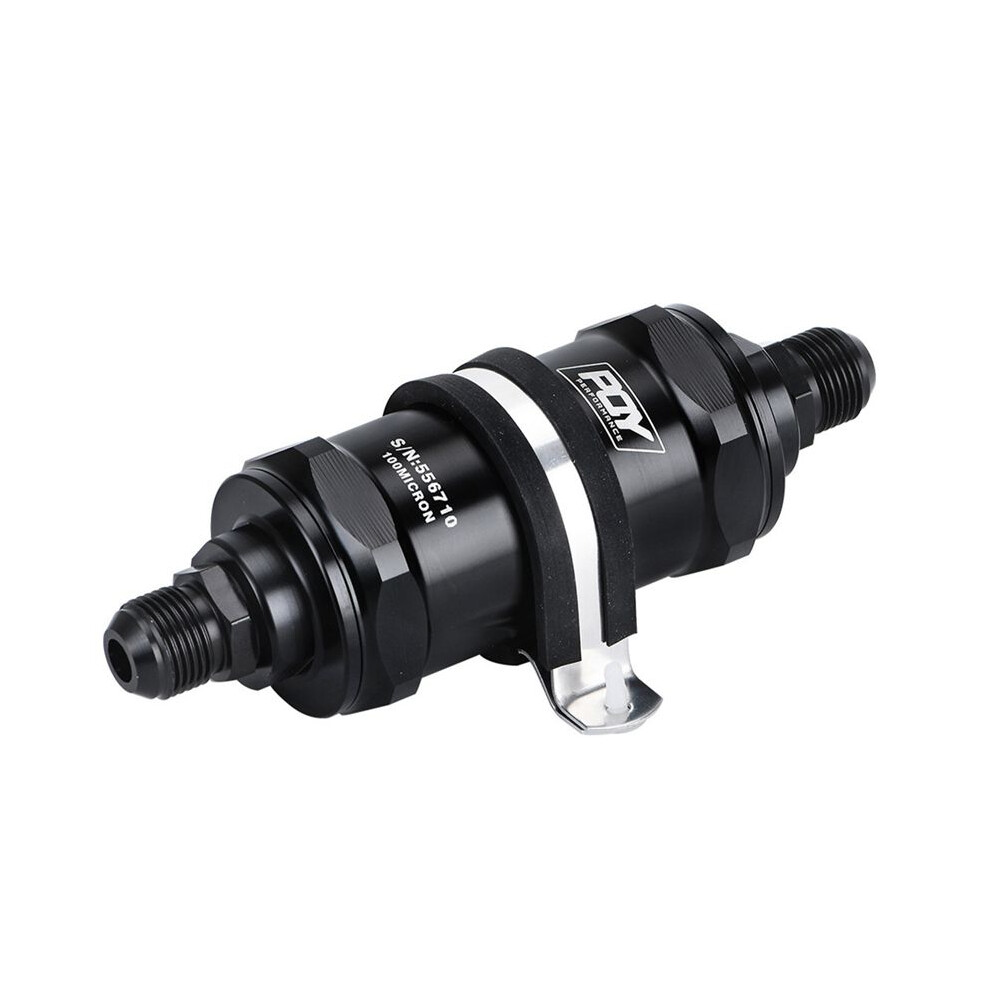 Universal Filter An10 Inline Fuel Filter E85 Ethanol With 100Î¼M (0.1Mm) Stainless Steel Element Black 4712295077921