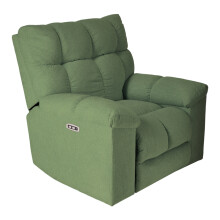 270° Swivel Rocker Recliner Chair with Power Recline & Charging Ports, Green