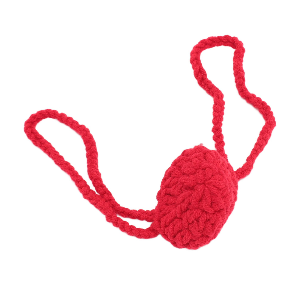 Winter Nose Warmer Hand Knit Soft Cover Unisex Breathable Nose Protector Red