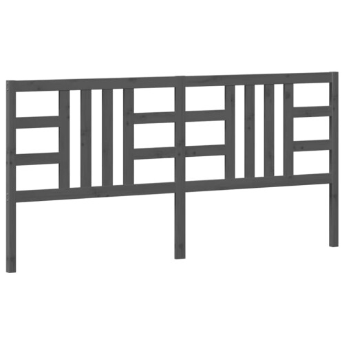 VidaXL (grey, 206 x 4 x 100 cm) vidaXL Bed Headboard Home Bedroom Decorative Bed Header Panel Solid Wood Pine 1