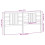 VidaXL (grey, 206 x 4 x 100 cm) vidaXL Bed Headboard Home Bedroom Decorative Bed Header Panel Solid Wood Pine 4