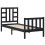VidaXL (black, 75 x 190 cm) vidaXL Bed Frame Platform Bed with Headboard Black Small Double Solid Wood 2