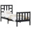 VidaXL (black, 75 x 190 cm) vidaXL Bed Frame Platform Bed with Headboard Black Small Double Solid Wood 3