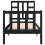 VidaXL (black, 75 x 190 cm) vidaXL Bed Frame Platform Bed with Headboard Black Small Double Solid Wood 5
