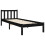 VidaXL (black, 75 x 190 cm) vidaXL Bed Frame Platform Bed with Headboard Black Small Double Solid Wood 9