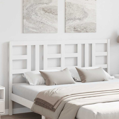VidaXL (white, 156 x 4 x 100 cm) vidaXL Bed Headboard Home Bedroom Decorative Bed Header Panel Solid Wood Pine 2