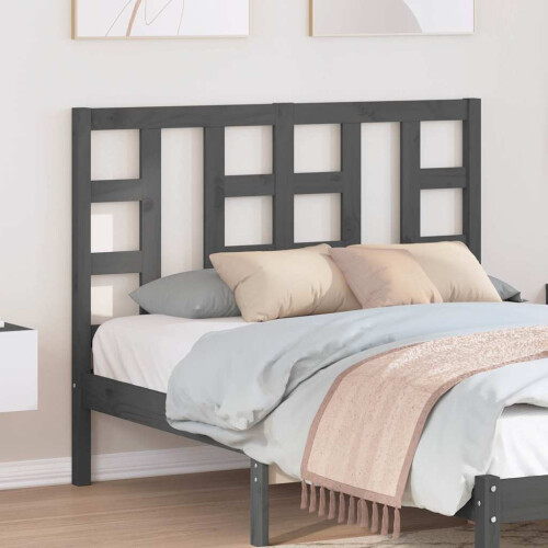 VidaXL (grey, 126 x 4 x 100 cm) vidaXL Bed Headboard Home Bedroom Decorative Bed Header Panel Solid Wood Pine 2