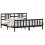 VidaXL (black, 200 x 200 cm) vidaXL Bed Frame Platform Bed with Headboard Black Small Double Solid Wood 3