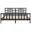 VidaXL (black, 200 x 200 cm) vidaXL Bed Frame Platform Bed with Headboard Black Small Double Solid Wood 5
