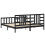 VidaXL (black, 200 x 200 cm) vidaXL Bed Frame Platform Bed with Headboard Black Small Double Solid Wood 6