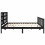 VidaXL (black, 200 x 200 cm) vidaXL Bed Frame Platform Bed with Headboard Black Small Double Solid Wood 7