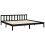 VidaXL (black, 200 x 200 cm) vidaXL Bed Frame Platform Bed with Headboard Black Small Double Solid Wood 9