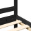 VidaXL (black, 200 x 200 cm) vidaXL Bed Frame Platform Bed with Headboard Black Small Double Solid Wood 10