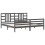 VidaXL (grey, 200 x 200 cm) vidaXL Bed Frame Platform Bed with Headboard Black Super King Size Solid Wood 2