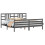 VidaXL (grey, 200 x 200 cm) vidaXL Bed Frame Platform Bed with Headboard Black Super King Size Solid Wood 3