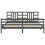 VidaXL (grey, 200 x 200 cm) vidaXL Bed Frame Platform Bed with Headboard Black Super King Size Solid Wood 5