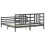 VidaXL (grey, 200 x 200 cm) vidaXL Bed Frame Platform Bed with Headboard Black Super King Size Solid Wood 6