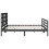 VidaXL (grey, 200 x 200 cm) vidaXL Bed Frame Platform Bed with Headboard Black Super King Size Solid Wood 7