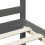 VidaXL (grey, 200 x 200 cm) vidaXL Bed Frame Platform Bed with Headboard Black Super King Size Solid Wood 8