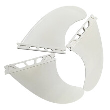 437 Surfboard Fin Left Middle Right 3 PCS Fin Splitter Rudders for Surfboard/Paddle-Board White