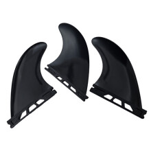 437 Surfboard Fin Left Middle Right 3 PCS Fin Splitter Rudders for Surfboard/Paddle-Board Black