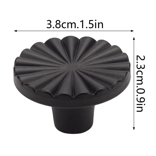 (8124 black, 5) Kitchen Cabinet Knobs - Decorative Door Handles 1