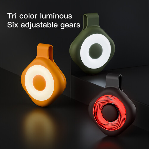 Mini Flashlight Rechargeable Magnet Light Led Clip Light 6 Levels Adjustable Orange 1