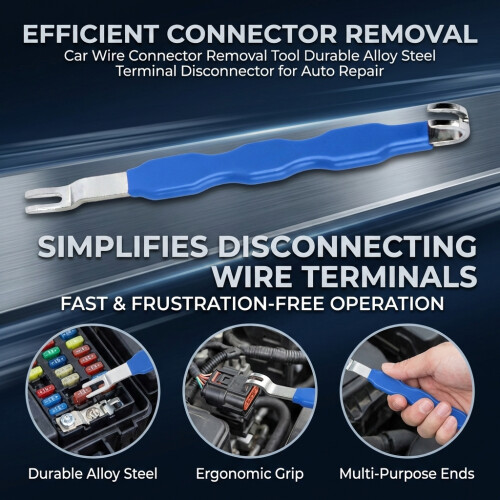 (Blue Pry Bar) Auto Wire Connector Tool - Alloy Steel 2