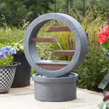 Smart Garden Solar Omega Cascade Garden Water Feature Fountain Waterfall Modern