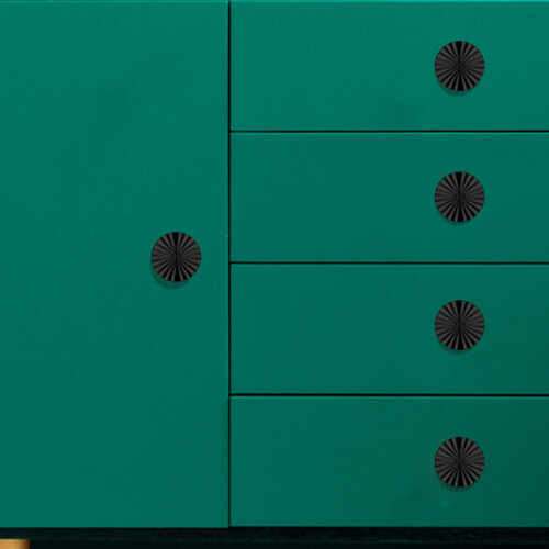 (8124 black, 10pcs) Kitchen Cabinet Knobs - Decorative Door Handles