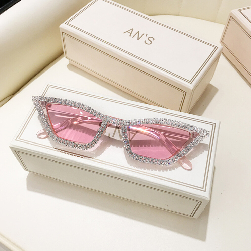 Penghui-Toys (Permeable) Cat Eye Rhinestone Sunglasses For Women