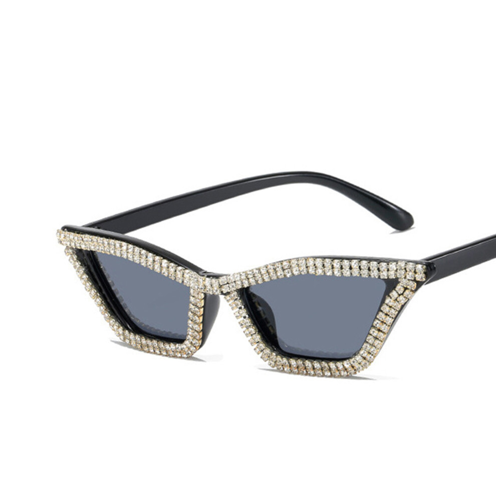 Penghui-Toys (All The Ash) Cat Eye Rhinestone Sunglasses For Women