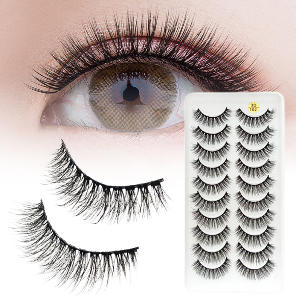 Penghui-Toys Light 10 Pairs Soft Wispy False Eyelashes For Diy Makeup