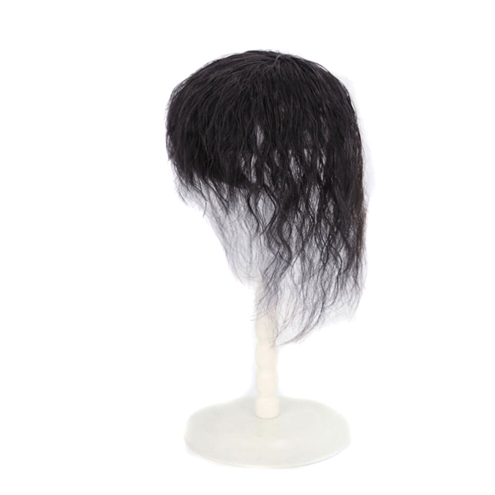 Penghui-Toys (Straight Hair) Short Curly Hair Topper - White Clip-On Extension