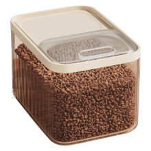 (Transparent, L) Pet Food Storage Container - Moisture-Resistant PP