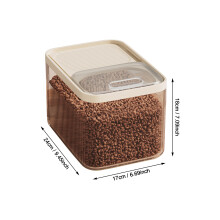 (Transparent, S) Pet Food Storage Container - Moisture-Resistant PP