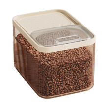 (Transparent, M) Pet Food Storage Container - Moisture-Resistant PP