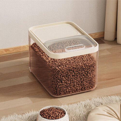 (Transparent, S) Pet Food Storage Container - Moisture-Resistant PP 2